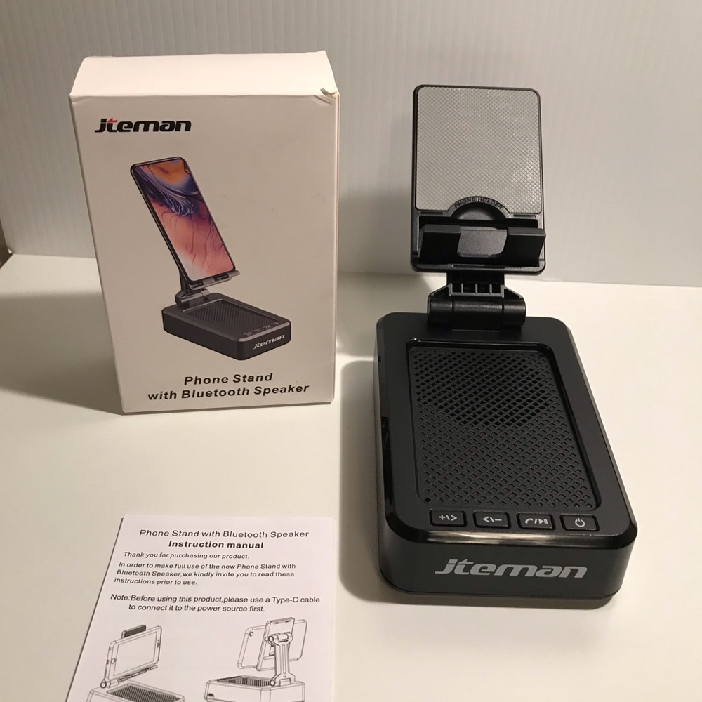 Jteman phone stand with Bluetooth speaker NEW